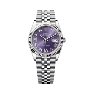 Datejust 126234-0021 Oystersteel-White Gold Aubergine Dial 36mm