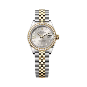 Datejust 279383RBR-0003 28mm Stainless Steel-Yellow Gold Silver Dial