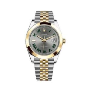 Datejust 126303 Slgrj Slate Grey Roman Dial Smooth Bezel 41Mm 18K Yellow Gold And Stainless Steel Jubilee Bracelet