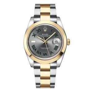 Datejust 126303 Slgro Slate Grey Green Roman Dial 41Mm Oystersteel And 18K Yellow Gold Oyster Bracelet