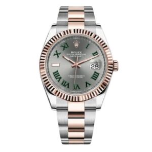 Datejust 126331 Slgro Slate Grey Green Roman Fluted Bezel 41Mm Everose Gold & Oystersteel