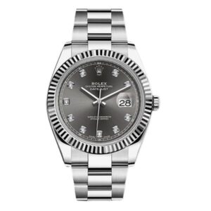 Datejust 126334-0005 Dark Rhodium Diamond Dial 41mm Oystersteel Oyster Bracelet