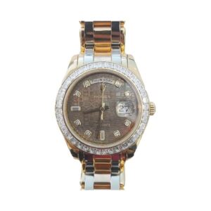 Oyster Perpetual Day-Date 39Mm Diamond Set Dark Mop Dial