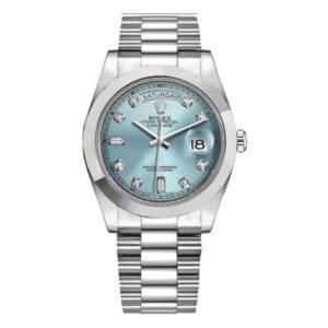 Day Date Ii 218206 Ice Blue Diamond Platinum 41Mm President Bracelet