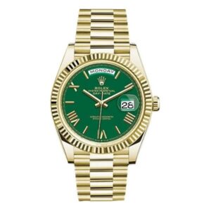 Day-Date 228238 Grrp 40Mm 18Kt Yellow Gold Green Dial