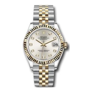 Datejust 278273 Sdj Yellow Goldand Steel 31Mm Silver Diamond Dial Jubilee Bracelet