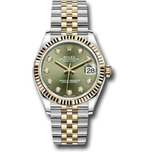 Datejust M278273-0029 Ogdj Olive Green Diamonds