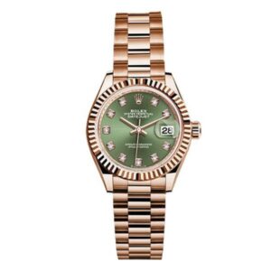 Datejust 279175 Ogdp Olive Green Diamond Dial 28Mm Everose Gold