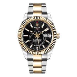 Sky Dweller 326933 Bk Black Index Dial 42Mm18Kt Yellow Gold And Steel