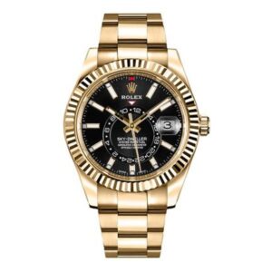 Sky Dweller 326938 Bk Black Index 42Mm 18K Yellow Gold