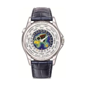 Grand Complications 5131G-001 World Time 39.5mm White Gold Black Leather Straps