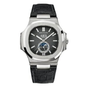 Nautilus 5726A-001 Black Gradient 40.5Mm Stainless Steel Black Leather Straps