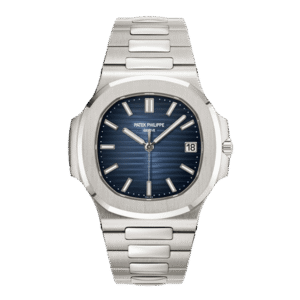 Nautilus 5811/1G-001 Blue Sunburst Indices Self-Winding 18K White Gold Blue Dial