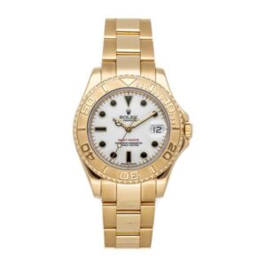 Yacht Master 68628 White Dial 35Mm 18K Yellow Gold