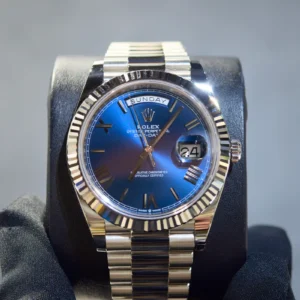 BRAND NEW 228239 DAY DATE 40 BLUE WHITE GOLD OYSTER 40MM