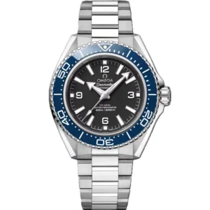 SEA MASTER 600M STEEL PLANET OCEAN BLACK DIAL BLUE CERAMIC BEZEL STEEL 42MM