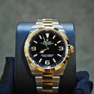 BRAND NEW 124273 EXPLORER BLACK DIAL YELLOW GOLD OYSTER 36mm