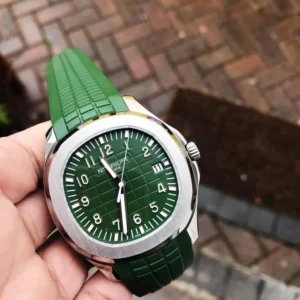 Aquanaut 5168G 42mm SS ZF 1:1 Best Edition Green Dial on Green Rubber Strap Super Clone
