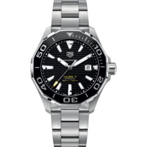Aquaracer 300M Black Dial Calibre 5 Automatic Steel Watch 43mm WAY201A.BA0927