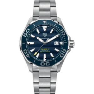 Aquaracer 300M Blue Dial Calibre 5 Automatic Steel Watch 43mm WAY201B.BA0927