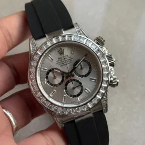 Daytona Custom Daytona 4131 Moissanite Diamond Dial Oysterflex Barcelet