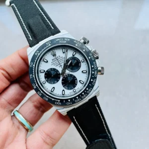Daytona DIW PANDA White Carbon Case and Bezel Noob Best Edition White/Black Dial on Black Nylon Strap SA4130 V2