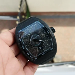 Franck Muller Vanguard Automatic Carbon Black/Green Carbon Dial on Black Nylon/Rubber Strap NH35A