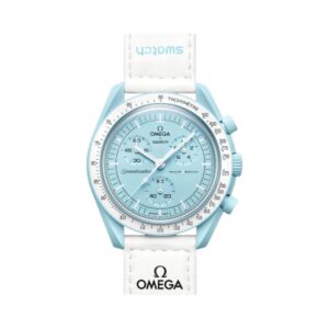 X Swatch Mission To Uranus Pastel So33L100 Moonswatch Blue Bioceramic