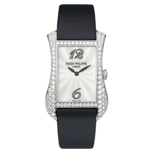 Patek Philippe 4973G-001 Mother of Pearl White Gold Gondolo Serata Gem-Set Watch 27.4mm