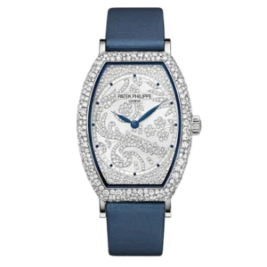 Patek Philippe 7099G-001 Silver Dial White Gold Gondolo Gem-Set Tonneau Watch 29.6mm
