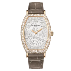 Patek Philippe 7099R-001 Silver Dial Rose Gold Gondolo Gem-Set Tonneau Watch 29.6mm