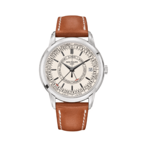 Calatrava 5212A-001 Silvery Opaline Dial Leather Strap 40mm Silver Dial