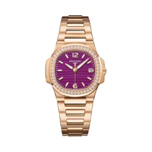 Nautilus 7010/1R-013 Rose Gold And Diamond Purple Dial