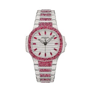 Nautilus 7118-1452G-001 Haute Joaillerie Diamond Gel 35mm White Dial