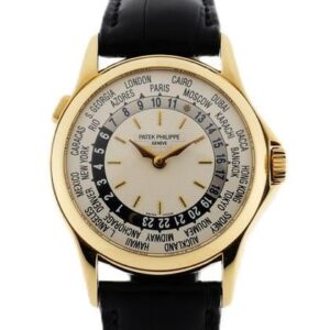 Patek Philippe World Time 5110J Yellow Gold GMT Men?s Luxury Watch 37mm