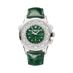 World Time 5930P-001 Flyback Chronograph Platinum Green Dial
