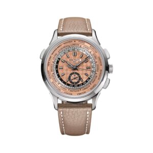World Time 5935A-001 Chronograph Stainless Steel Salmon Dial 41mm
