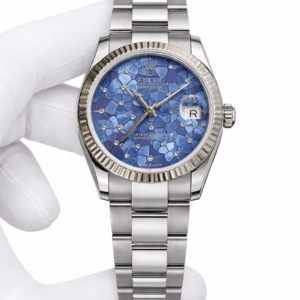 ROLEX DATEJUST WOMEN'S WATCH 31MM BLUE LEAF DIAL