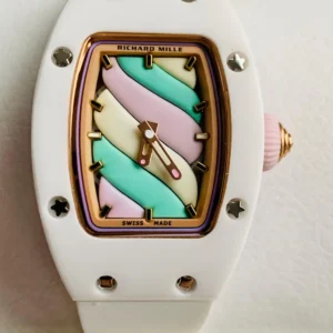 Richard Mille RM07-03 Candy Watch OXF Best Edition Colourful Dial on White Rubber Strap MIYOTA 6T51