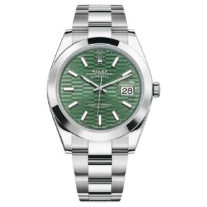 Datejust 41mm 126300-0021 Mint Green Fluted Motif Dial