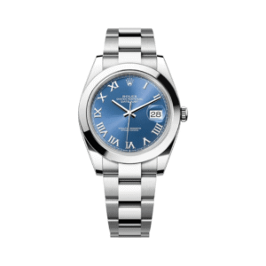 Datejust II 126300-0017 Smooth Bezel Blue Roman Dial