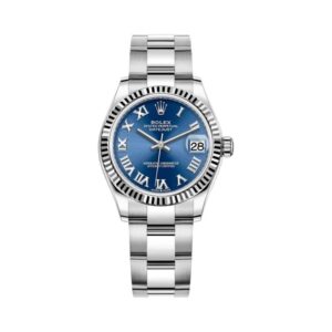 Datejust M278274-0033 31 Mm Oystersteel Blue Dial White Gold