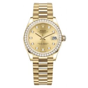 Datejust M278288Rbr-0005 31Mm Yellow Gold And Diamonds