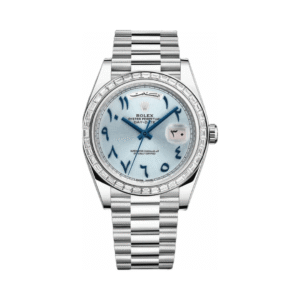 Day Date 22839TBR Automatic Diamond Bezel Arabic Numerals 40mm Ice Blue Dial