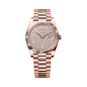 Day-Date 40 Oyster Perpetual 228235-0036 18ct Everose Gold Diamond Paved Dial 40mm