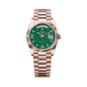 Day Date Aventurine 128235-0068 Everose Gold Green Aventurine Green Dial