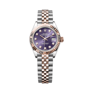Datejust 279171-0015 Steel with Rose Gold 28mm Aubergine Diamond Purple Dial