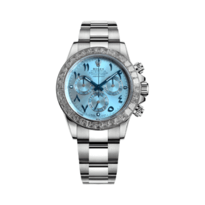 Oyster Perpetual Cosmograph Daytona 116576TBR-0005 Platinum Arabic Baguette Bezel Ice Blue Dial