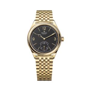 Perpetual 1908 ? 52508-0007 Yellow Gold Settimo Bracelet Black Dial 39mm