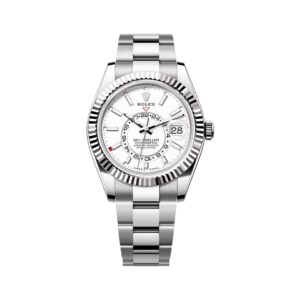 Sky Dweller 336934-0003 Steel & White Gold Fluted Bezel 42mm